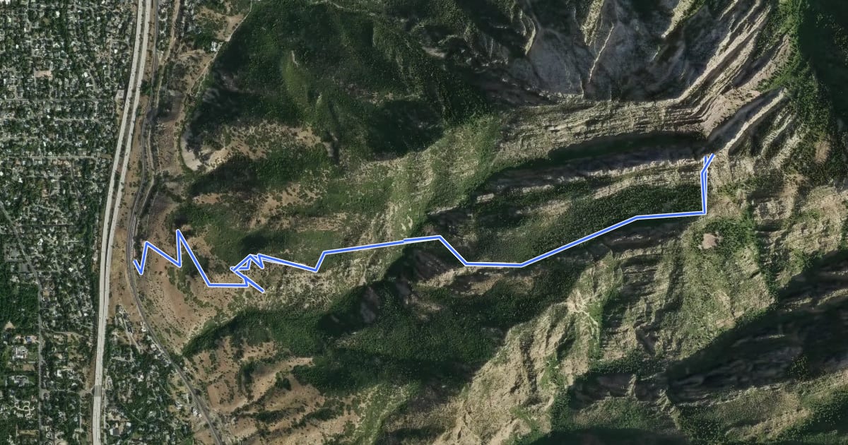 Маршрут Mount Olympus Trail на спутниковом снимке