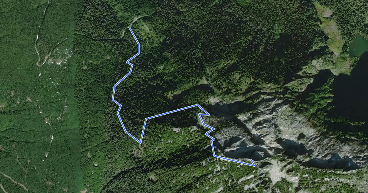 Маршрут Mount Pilchuck Trail на спутниковом снимке