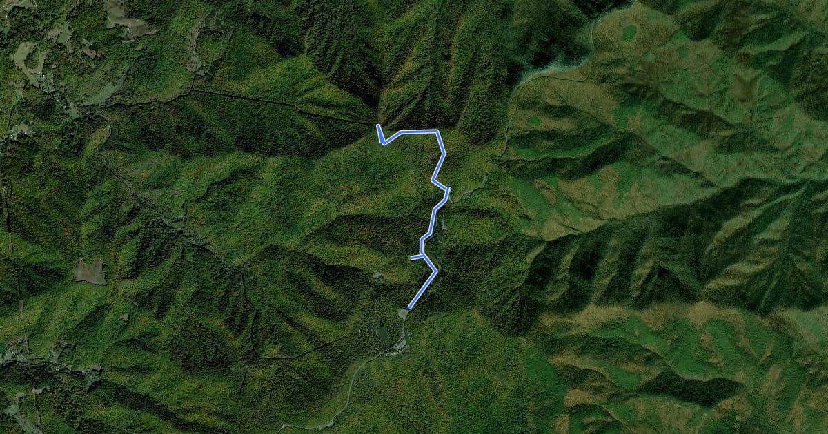 Маршрут Mount Pisgah Trail на спутниковом снимке