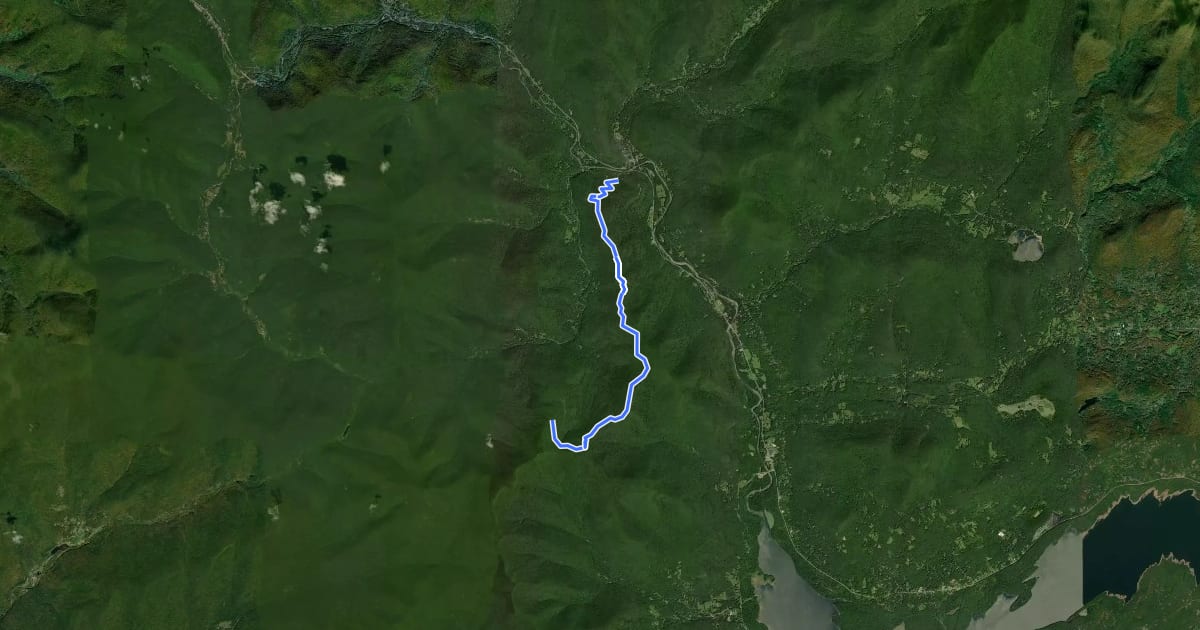 Маршрут Mount Pleasant - Romer Mountain Trail на спутниковом снимке
