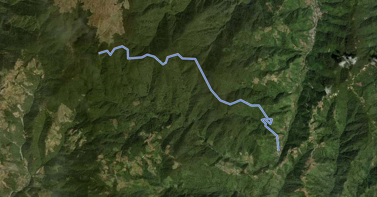 Маршрут Mount Pulag Lusod Trail на спутниковом снимке