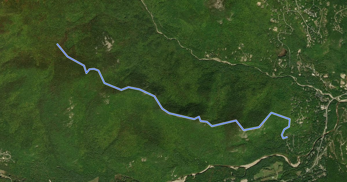 Маршрут Mount Stanton Trail на спутниковом снимке
