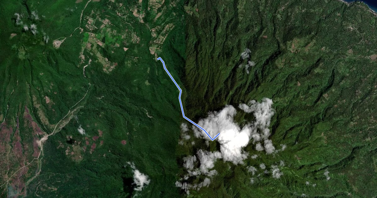 Маршрут Mount Timpoong Trail на спутниковом снимке