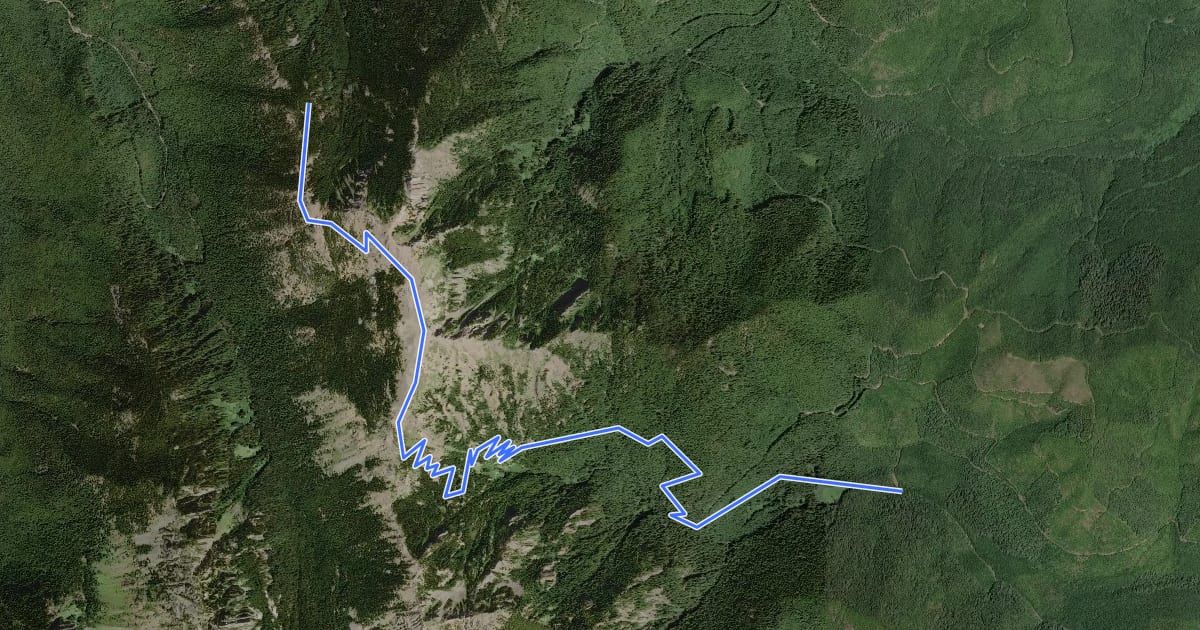 Маршрут Mount Townsend Trail #839 на спутниковом снимке