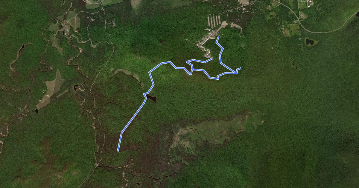 Маршрут Mount Van Hoevenberg Trail на спутниковом снимке
