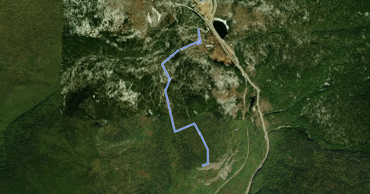 Маршрут Mount Willard Trail на спутниковом снимке