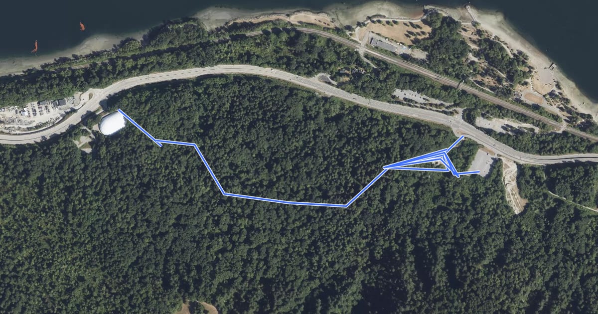 Маршрут Mountain Air Trail на спутниковом снимке