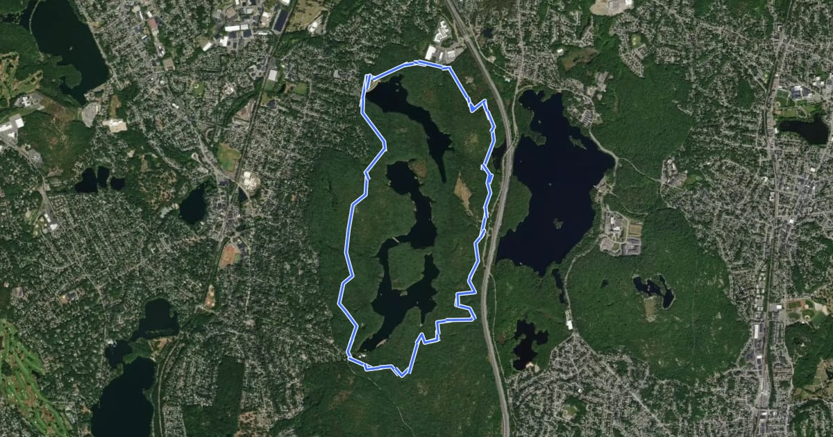 Маршрут Mountain Bike Loop на спутниковом снимке