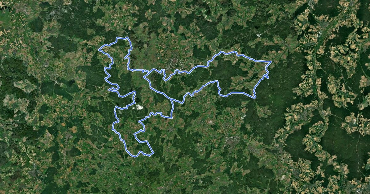 Маршрут Mountain Bike-MarathonTour на спутниковом снимке