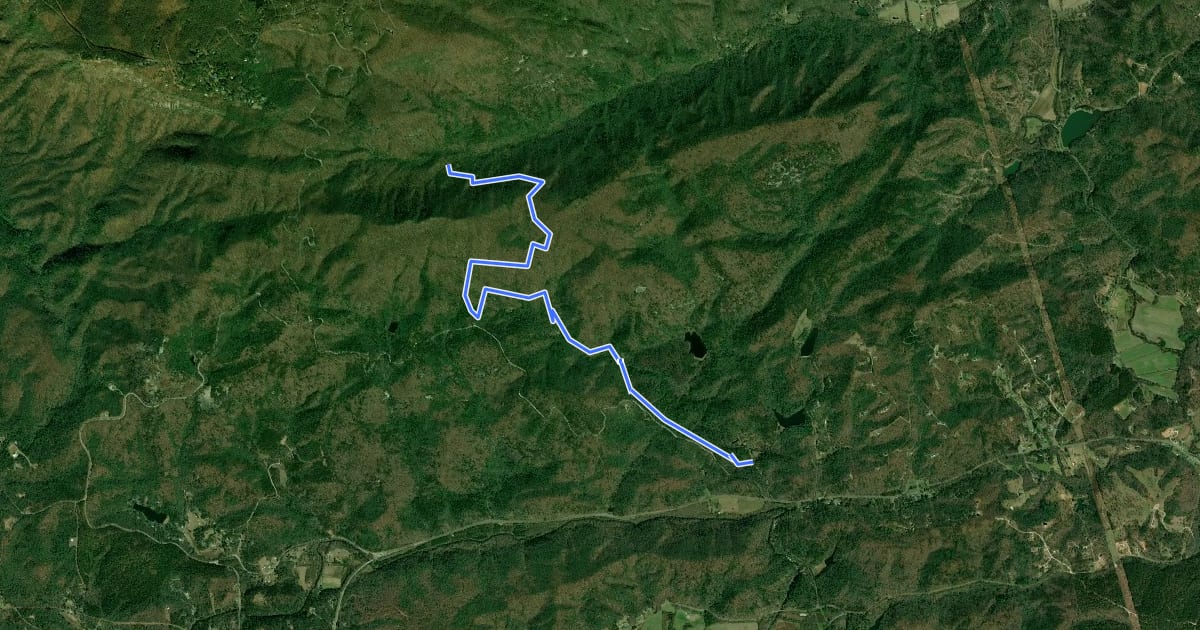 Маршрут Mountain Bridge Passage Trail на спутниковом снимке