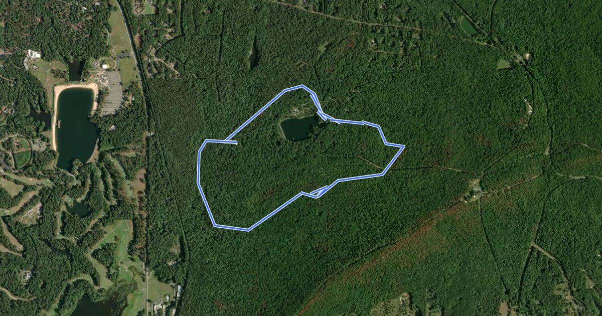 Маршрут Mountain Creek Nature Trail на спутниковом снимке