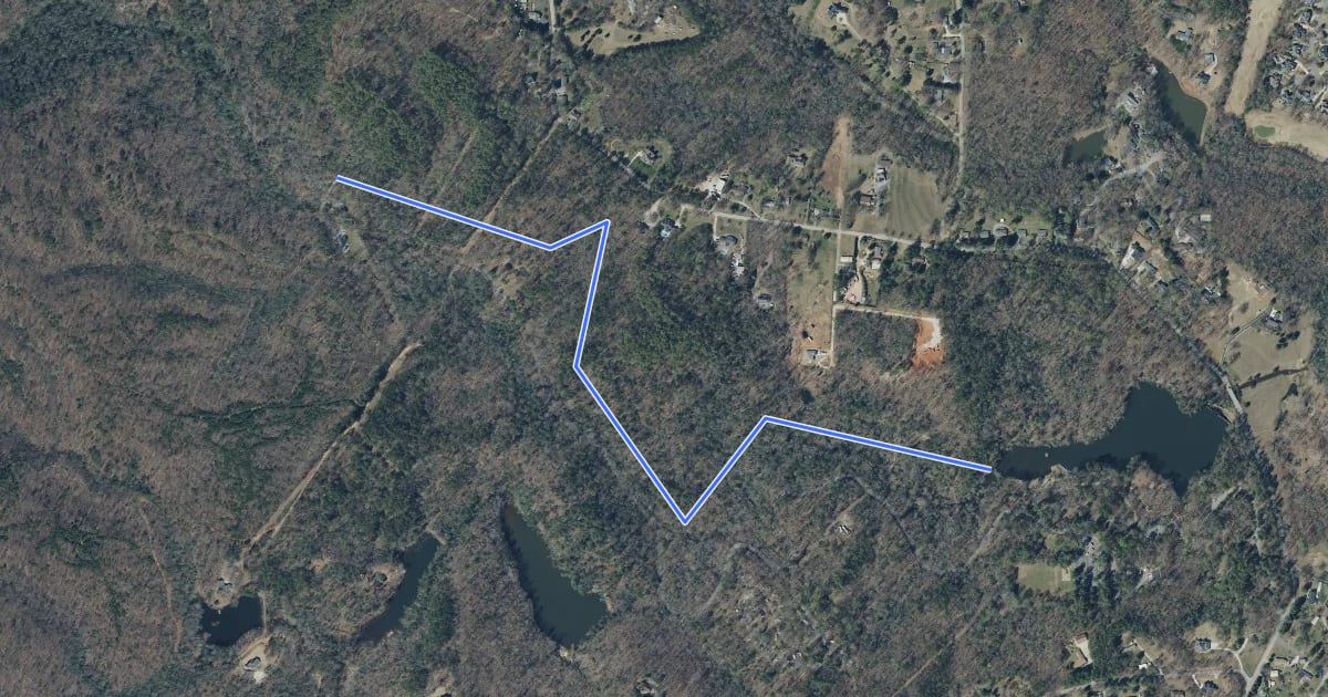 Маршрут Mountain Creek Trail на спутниковом снимке