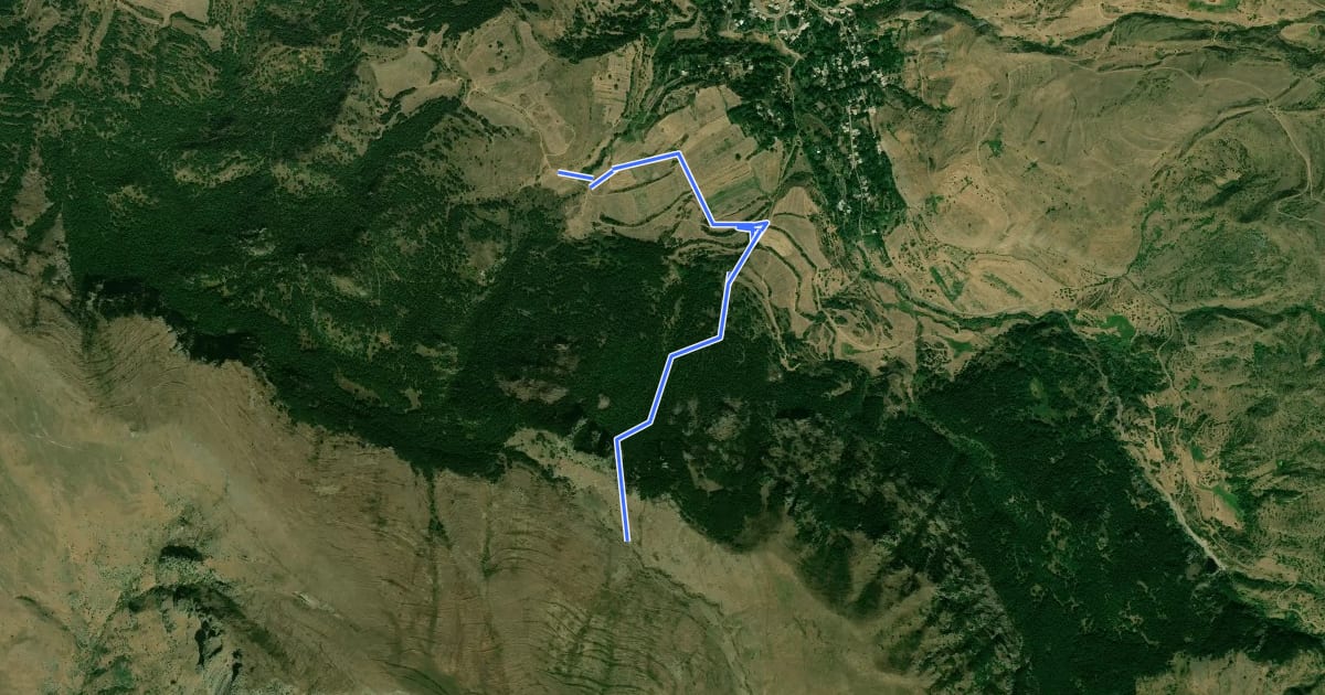 Маршрут Mountain Goat Trail на спутниковом снимке