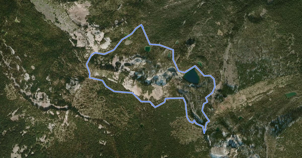 Маршрут Mountain Lakes Loop Trail на спутниковом снимке