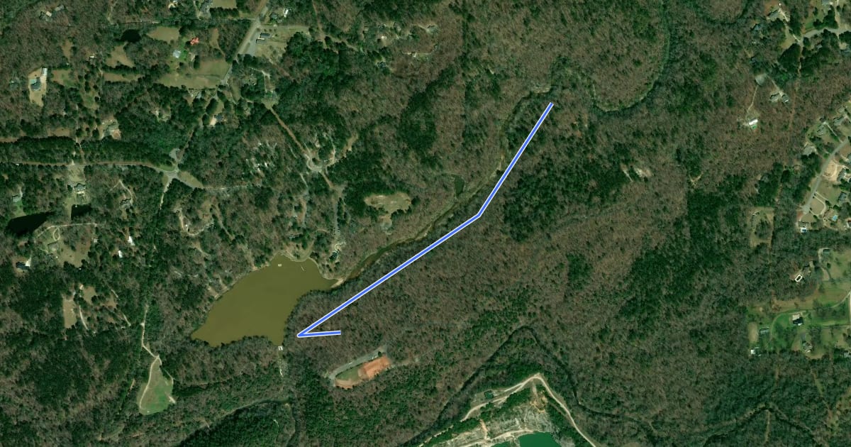 Маршрут Mountain Laurel Trail на спутниковом снимке