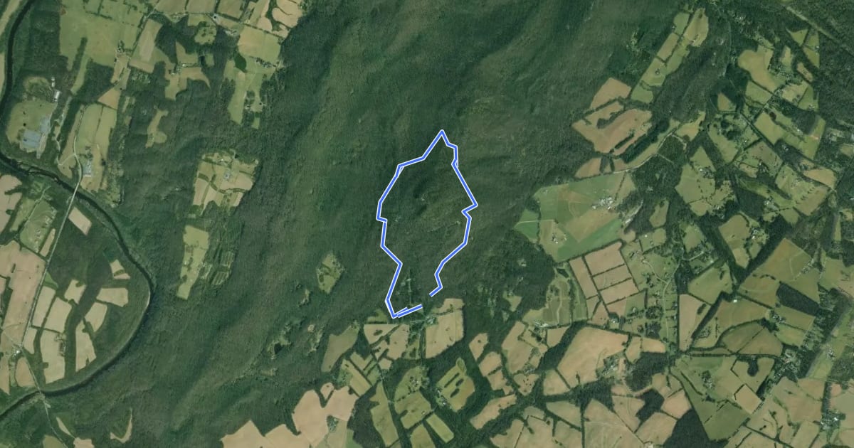 Маршрут Mountain Loop Trail на спутниковом снимке