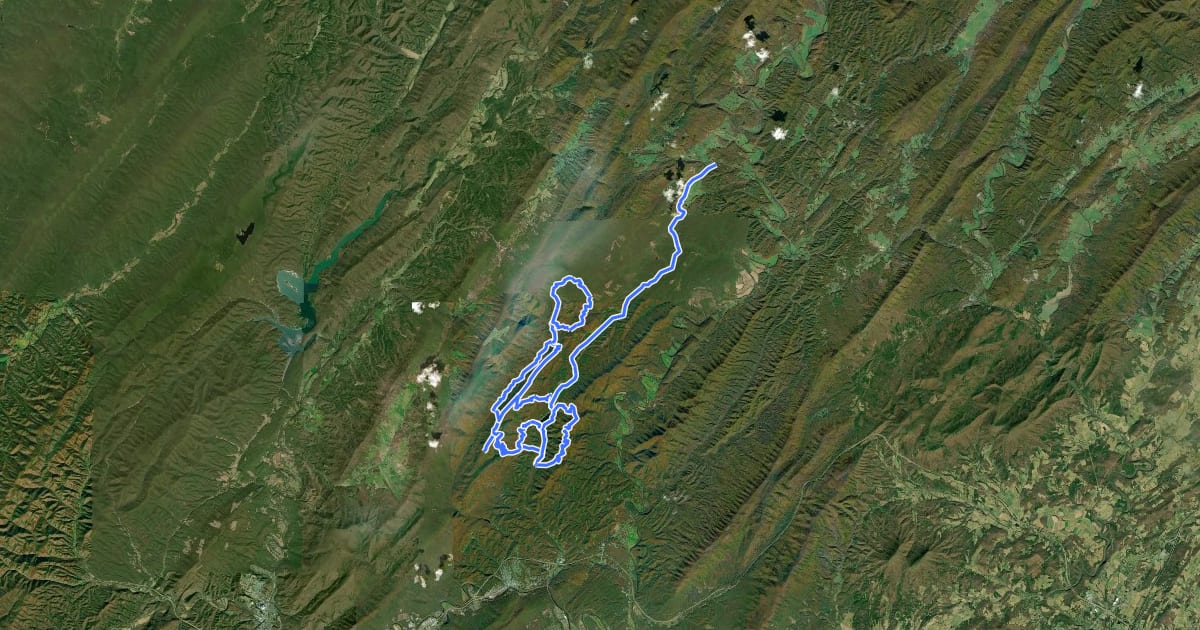 Маршрут Mountain Momma Expert Cross Country на спутниковом снимке