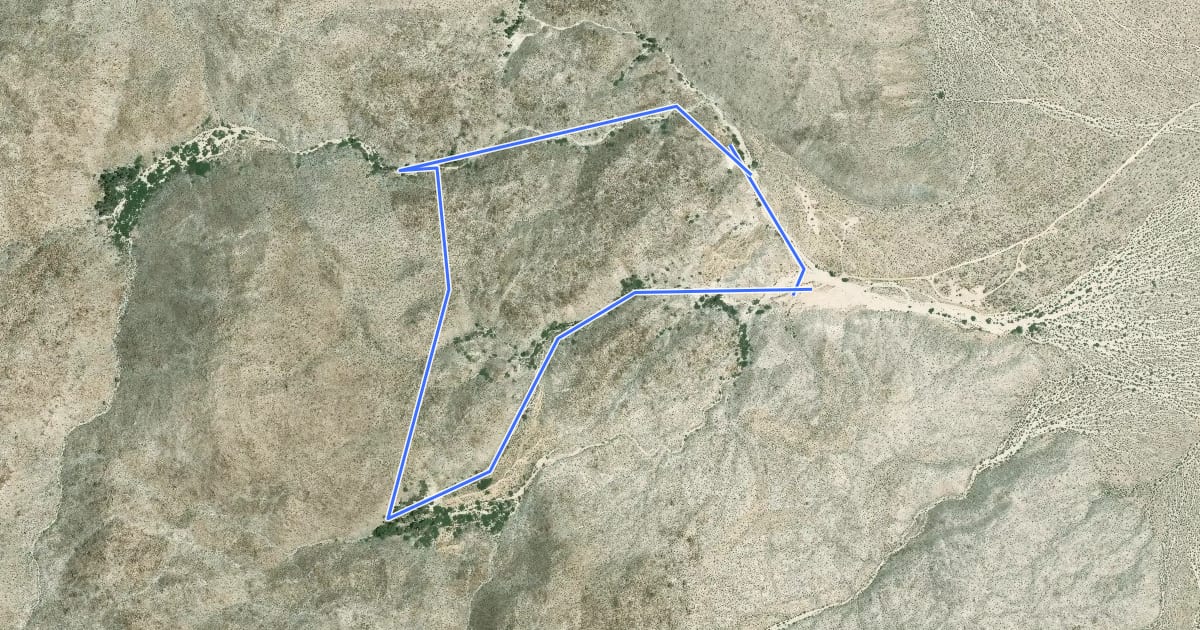 Маршрут Mountain Palm Springs Loop на спутниковом снимке
