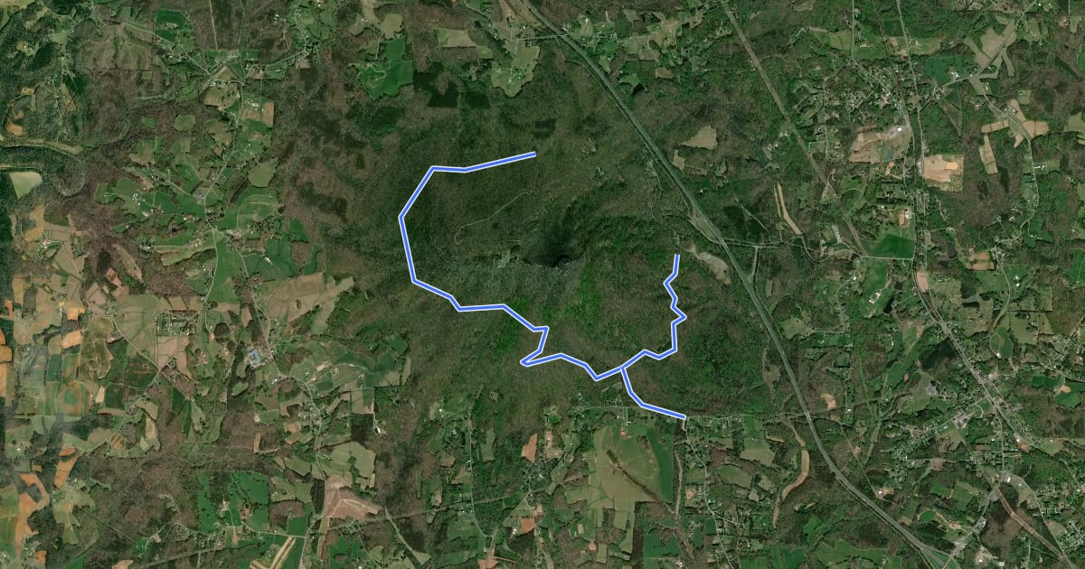 Маршрут Mountain Trail на спутниковом снимке