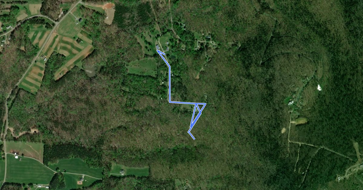 Маршрут Mountain Trail Stables Connector на спутниковом снимке