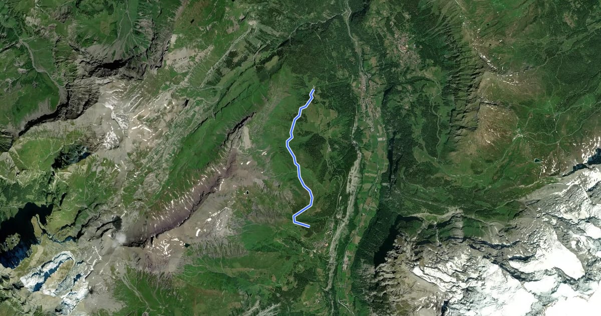 Маршрут Mountain View Trail на спутниковом снимке