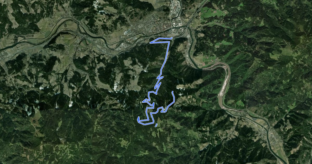 Маршрут Mountainbike Strecke 4 на спутниковом снимке