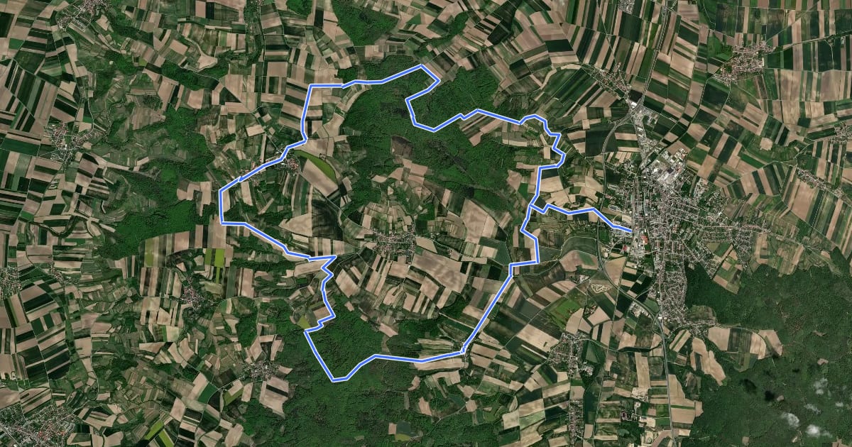 Маршрут Mountainbike-Strecke M3 на спутниковом снимке