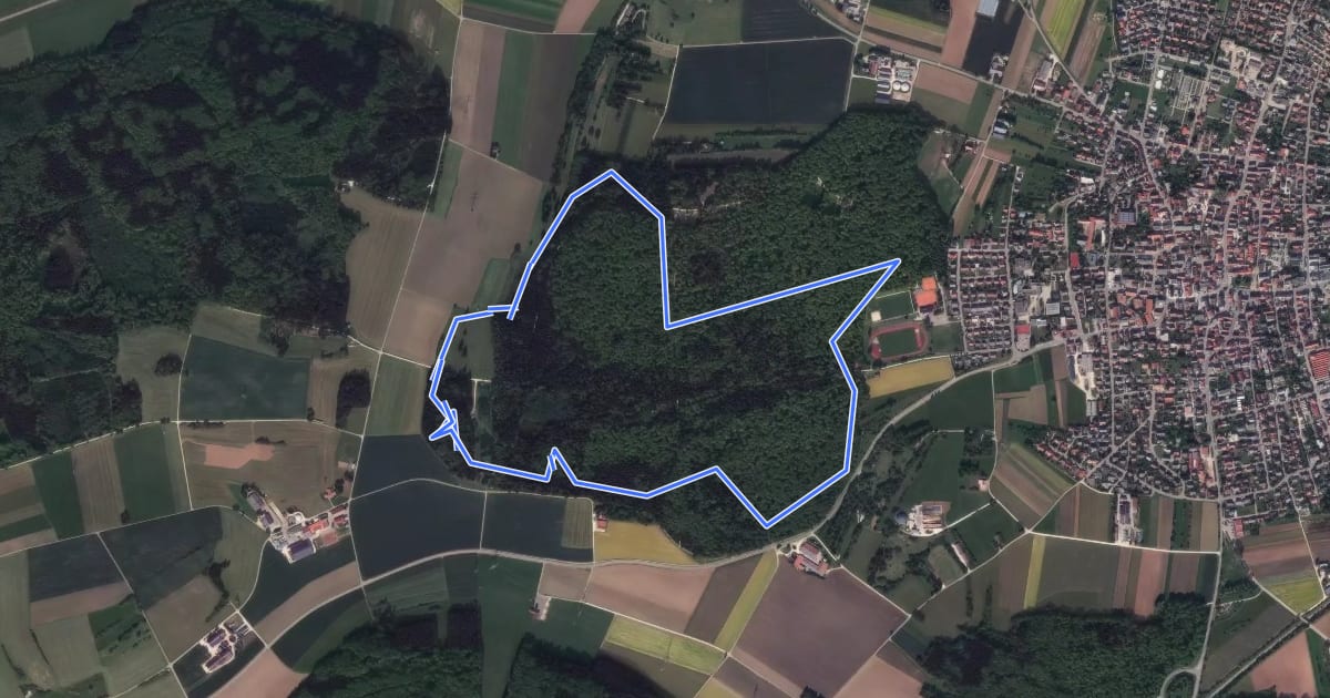 Маршрут Mountainbike Strecke Westerlau на спутниковом снимке