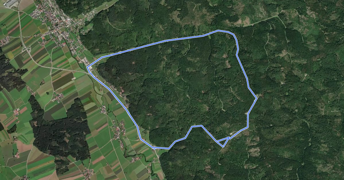 Маршрут Mountainbike-Strecke Windpark Munderfing на спутниковом снимке