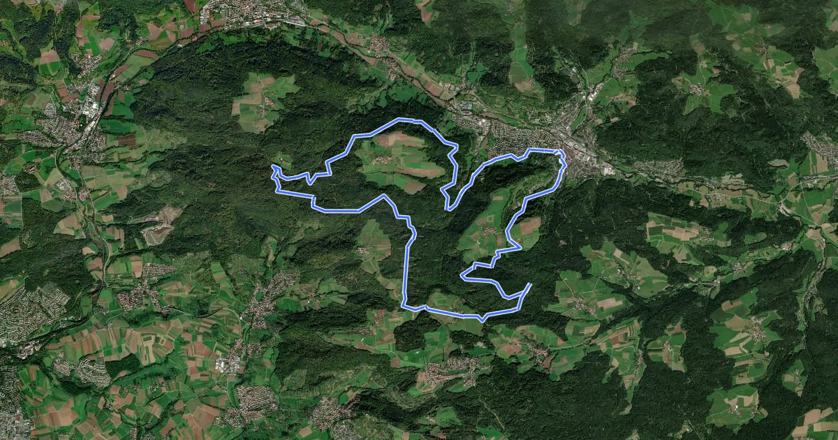 Маршрут Mountainbike Tour 1 - Siebenknie на спутниковом снимке