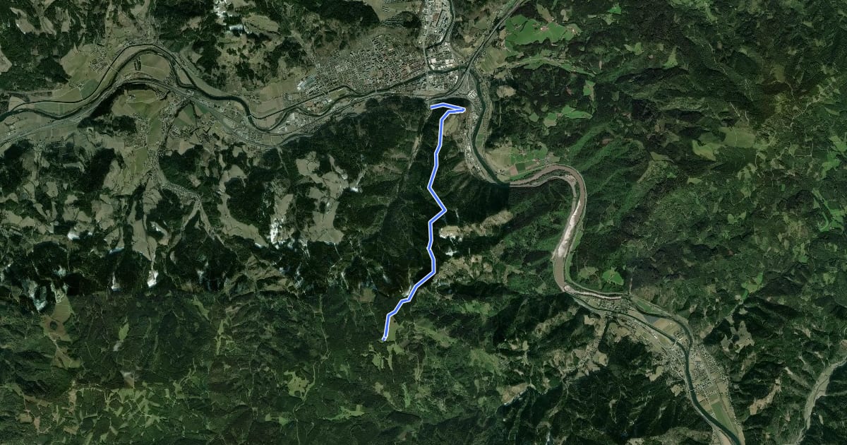 Маршрут Mountainbike Tour Hochanger на спутниковом снимке