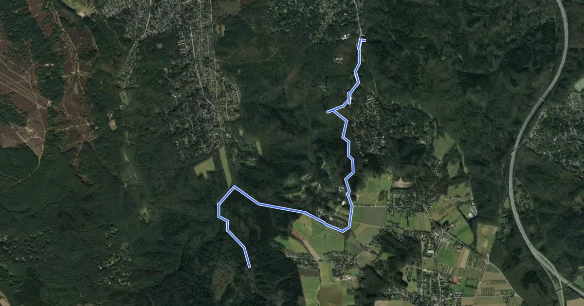 Маршрут Mountainbike-Tour M3 Rosengarten-Harburger Berge на спутниковом снимке