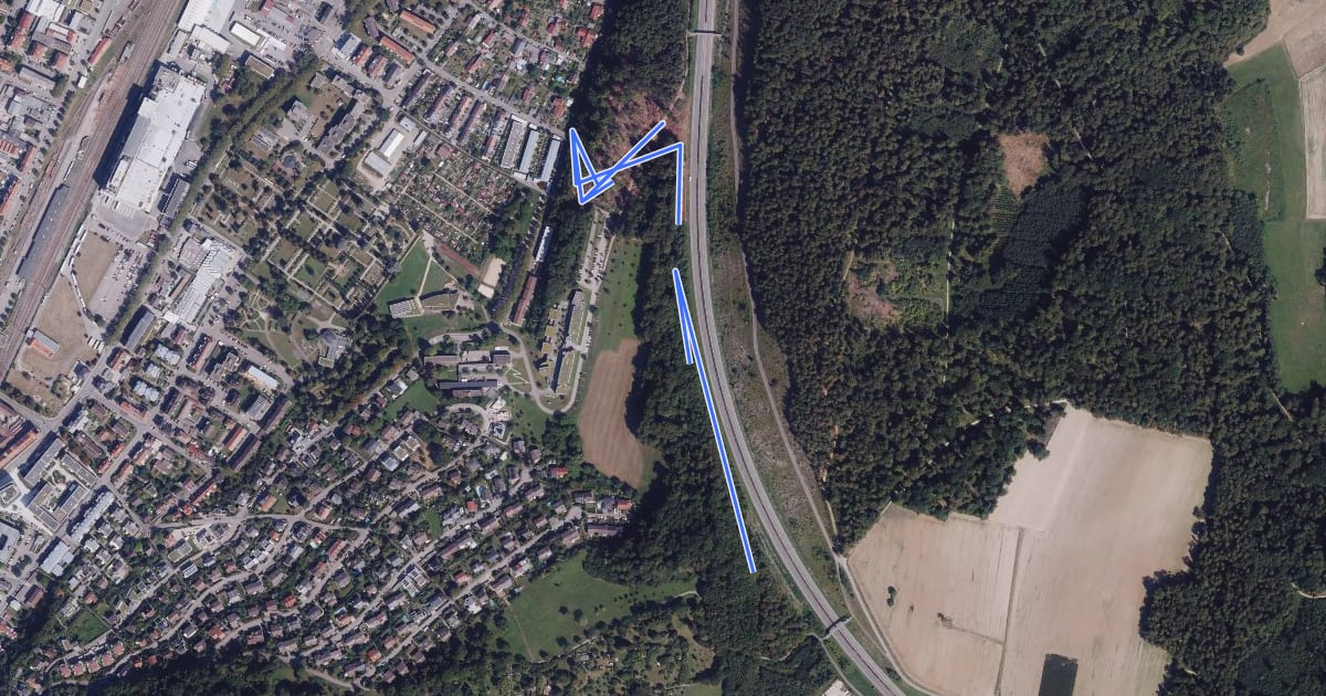 Маршрут Mountainbike-Trail Riederfeld на спутниковом снимке
