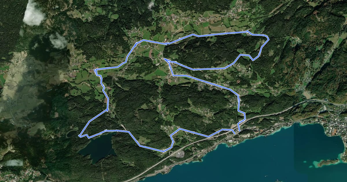 Маршрут Mountainbikestrecke Techelsberg на спутниковом снимке