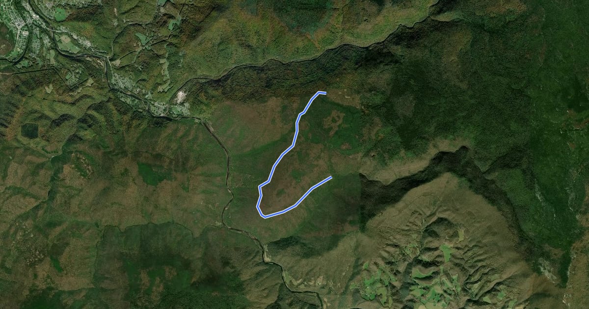 Маршрут Mountainside Trail на спутниковом снимке
