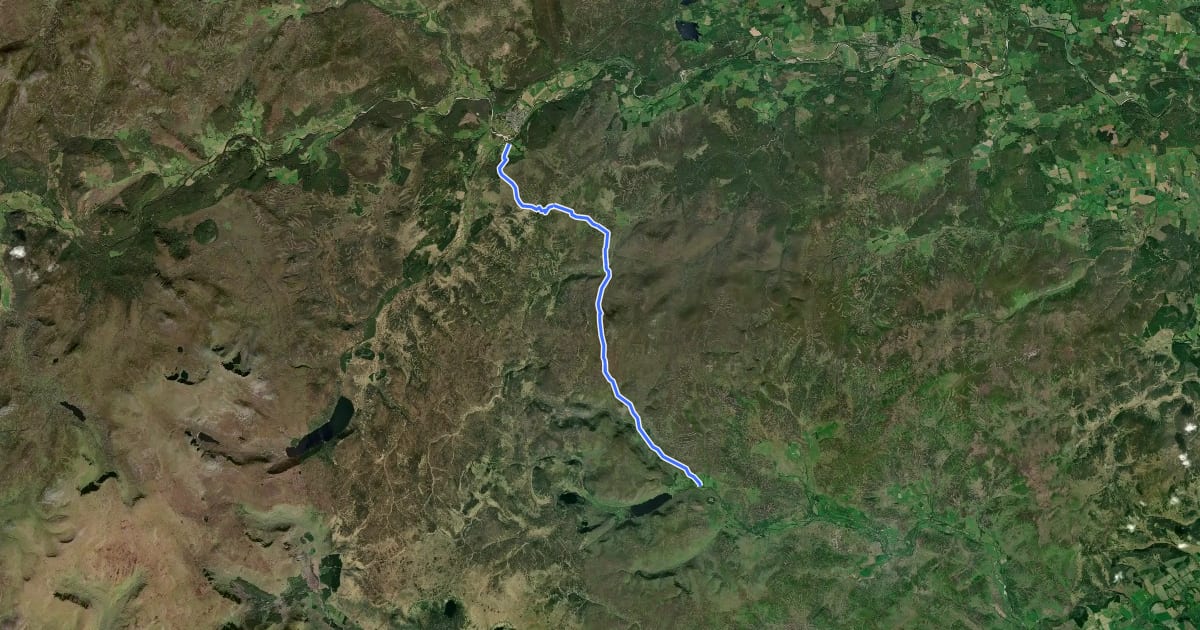 Маршрут Mounth Road на спутниковом снимке