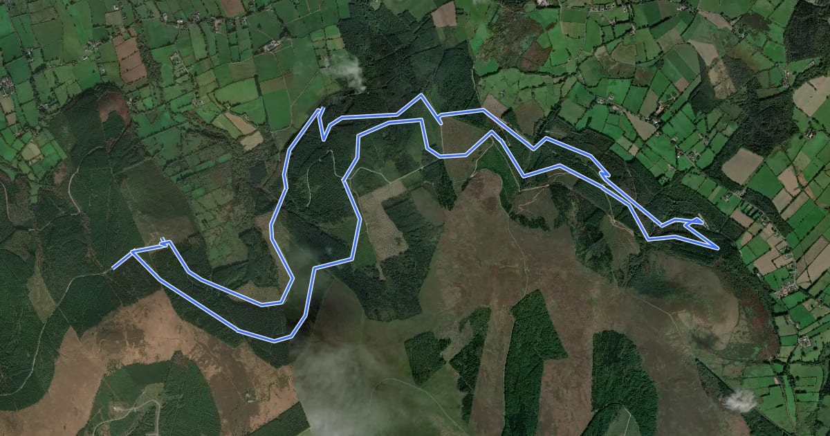 Маршрут Mountrussell Loop на спутниковом снимке