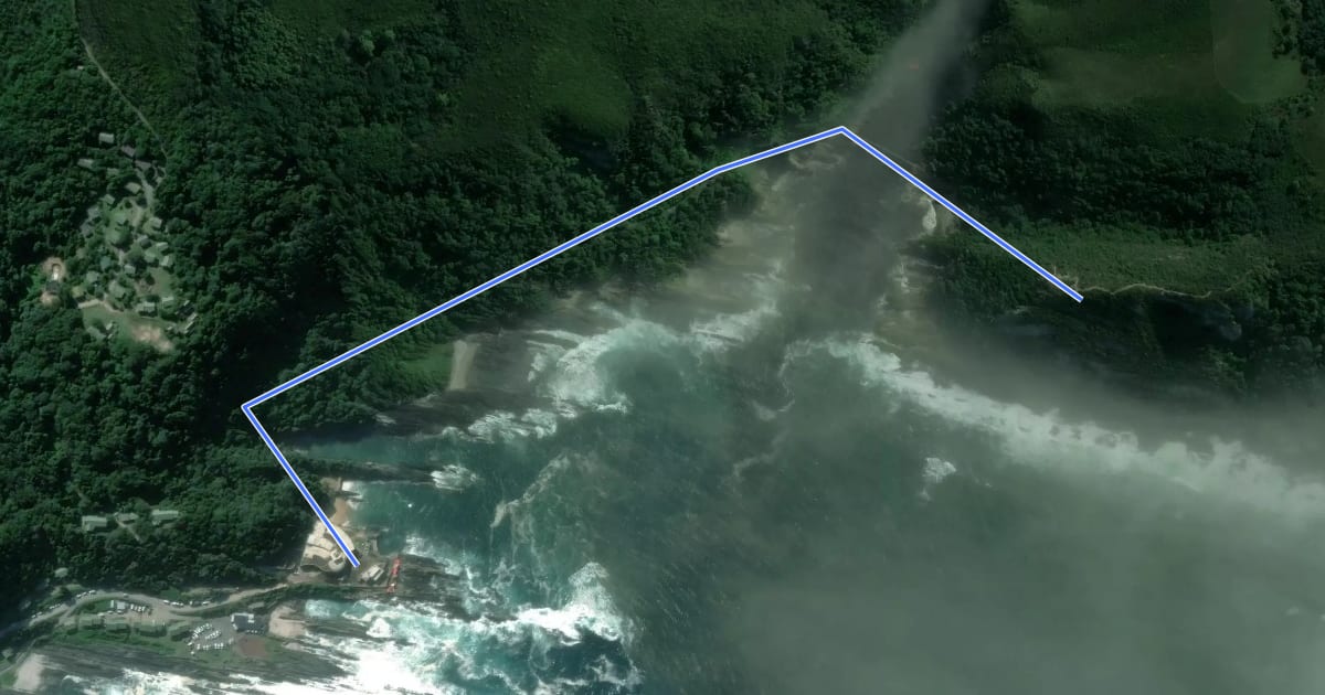 Маршрут Mouth Trail на спутниковом снимке