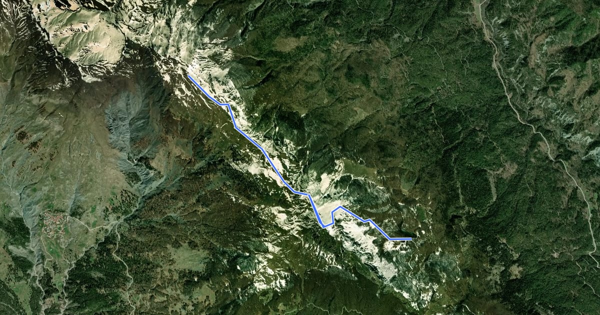 Маршрут Moutsalia Limni Pano Arena Mt.Kanellopoulos Trail на спутниковом снимке