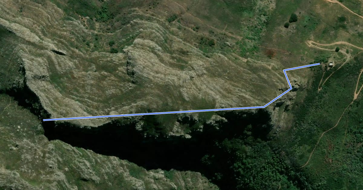 Маршрут Mowbray Ridge на спутниковом снимке