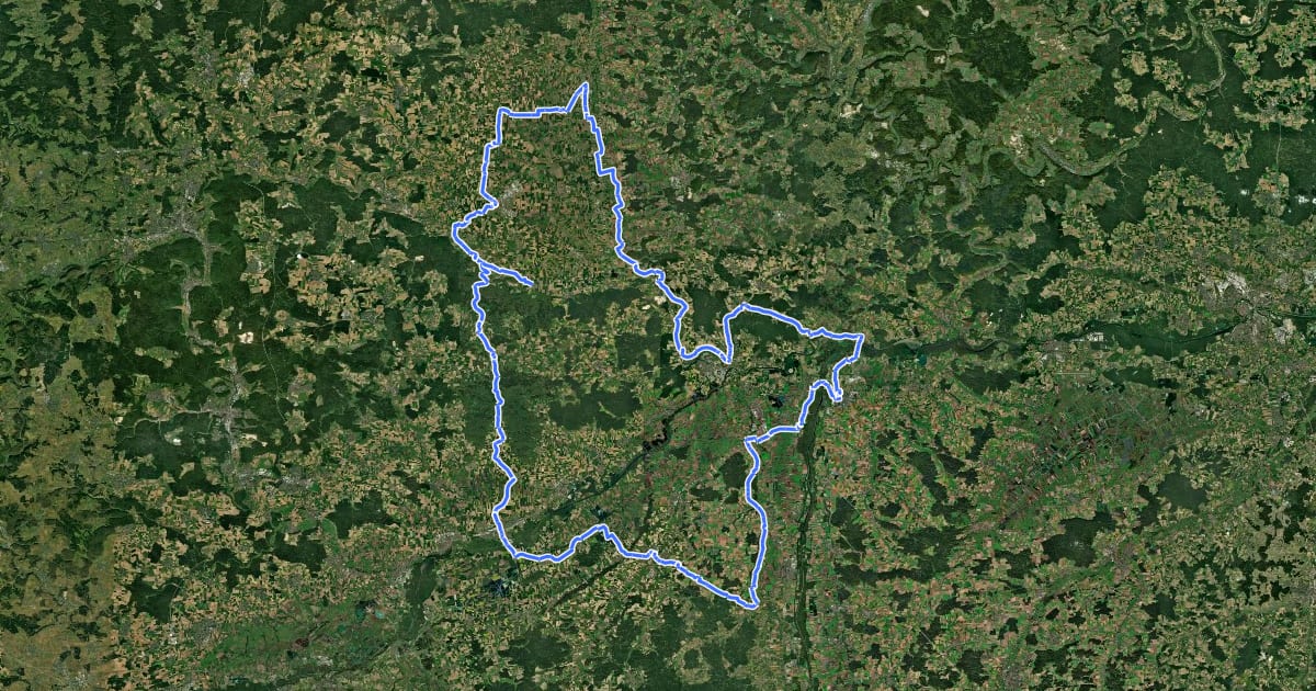 Маршрут Mozartrunde на спутниковом снимке