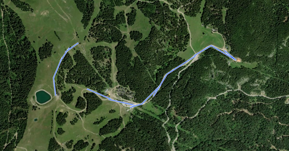 Маршрут Mozirska koča - Stari stani на спутниковом снимке