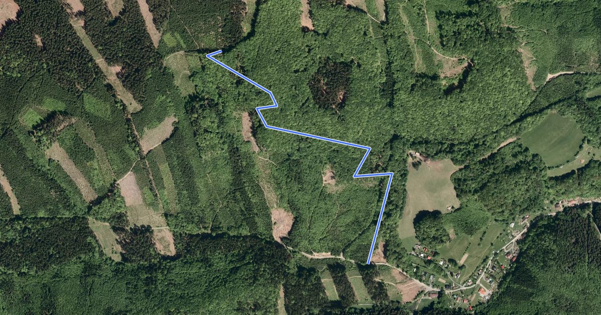 Маршрут Mraznice trail на спутниковом снимке