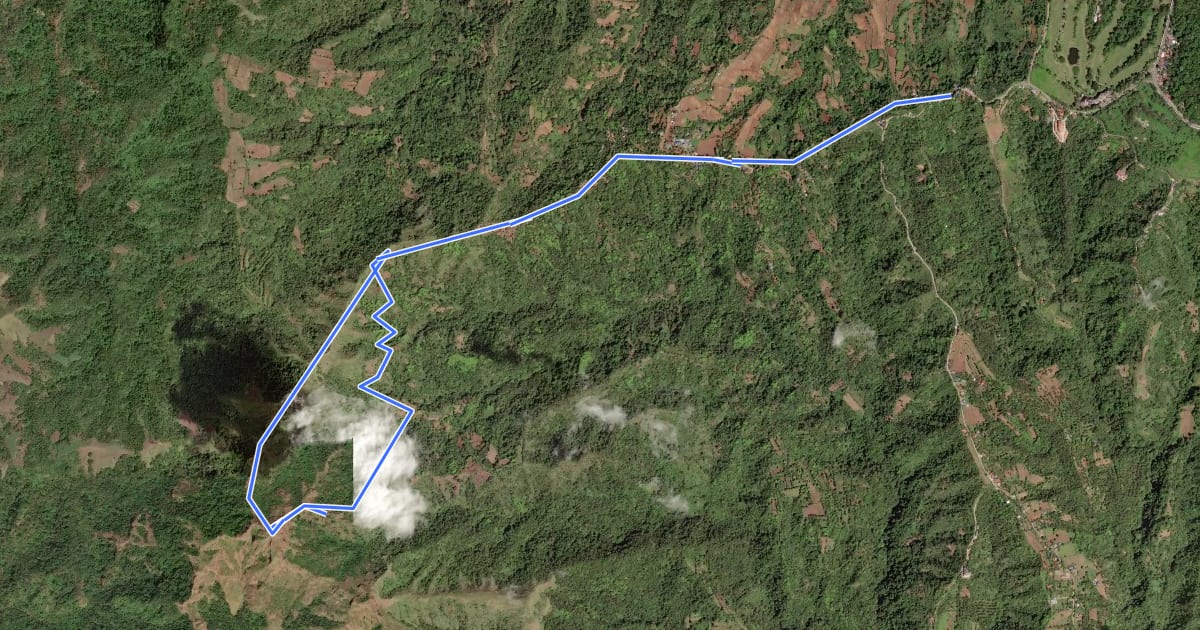 Маршрут Mt. Batulao New to Old Trail на спутниковом снимке