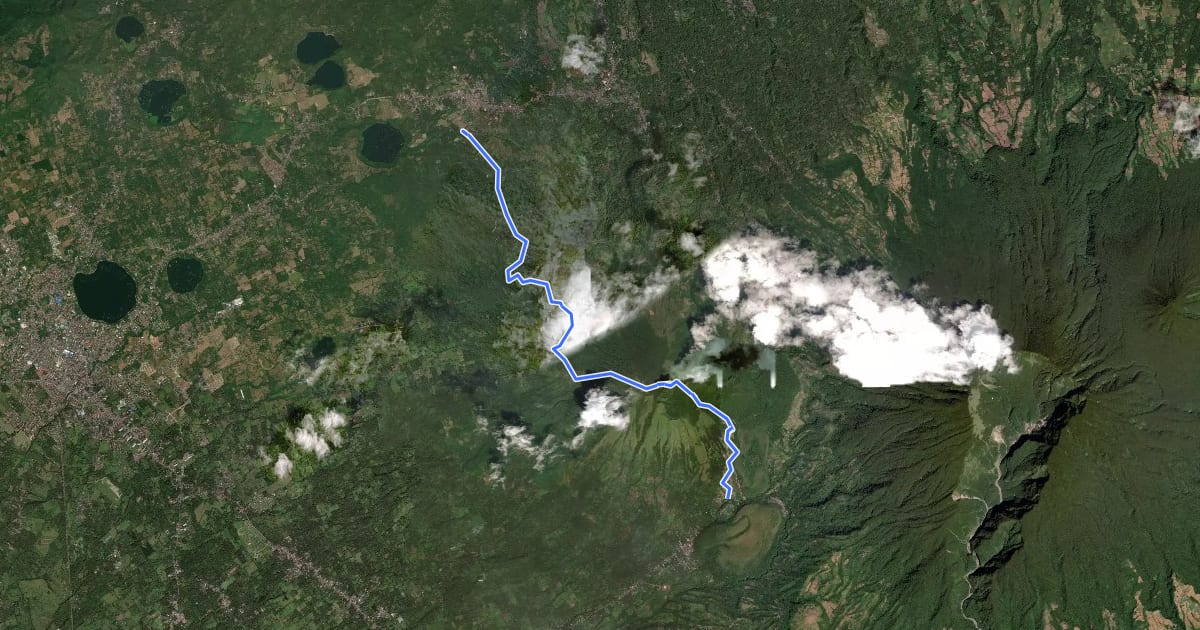 Маршрут Mt. Cristobal Traverse на спутниковом снимке