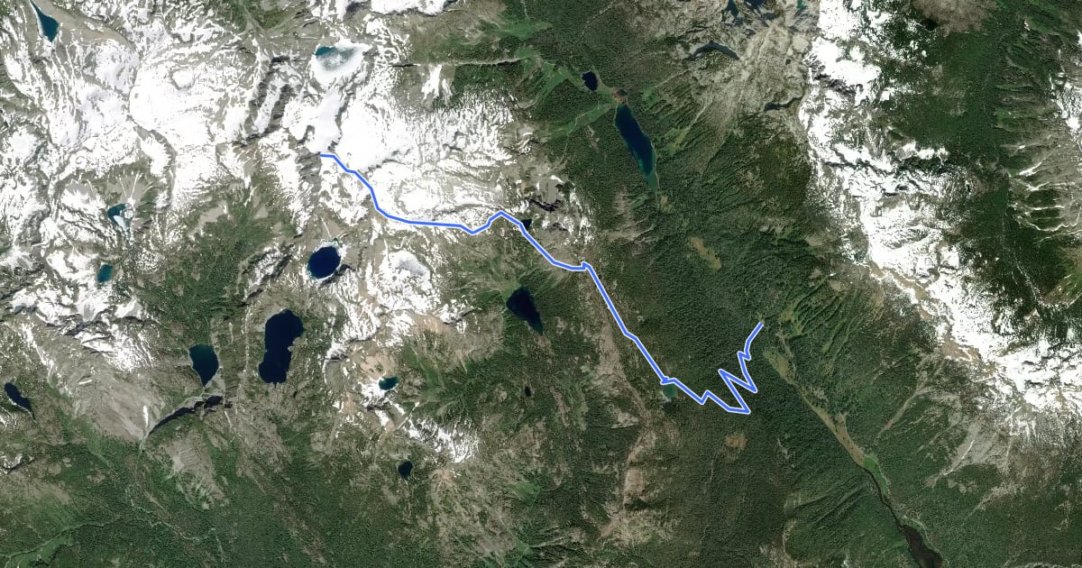 Маршрут Mt. Daniel на спутниковом снимке