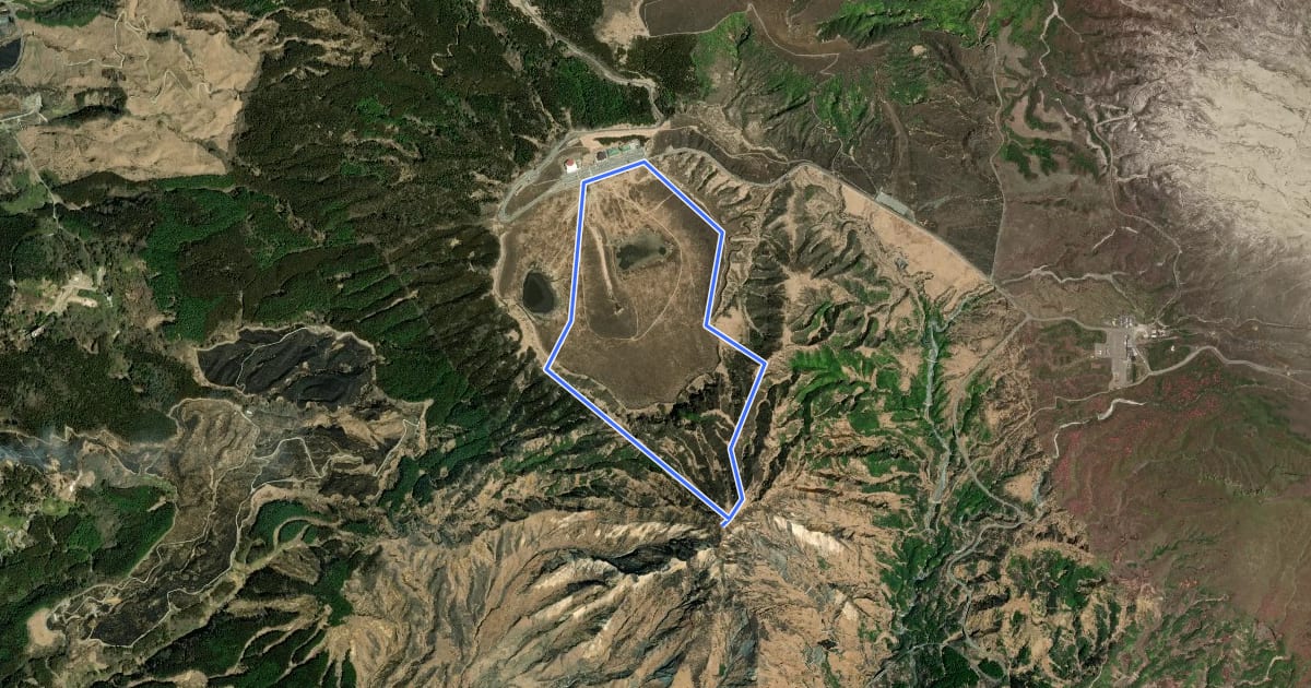 Маршрут Mt.Eboshidake Course на спутниковом снимке