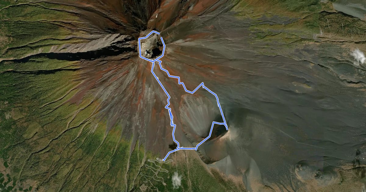Маршрут Mt. Fuji Loop на спутниковом снимке