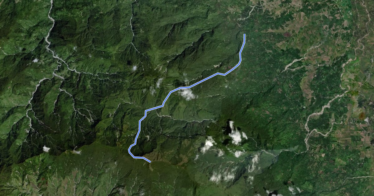 Маршрут Mt. Halcon Bayanan Trail на спутниковом снимке