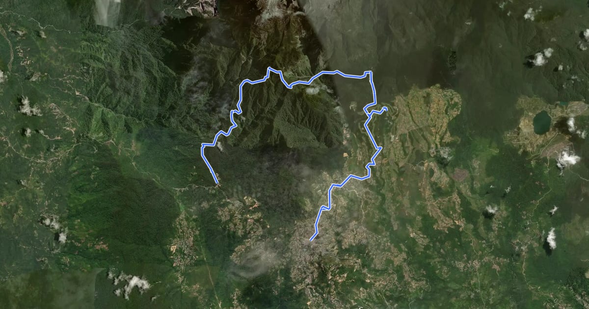 Маршрут Mt. Kinabalu Climbathon Advanture Race на спутниковом снимке